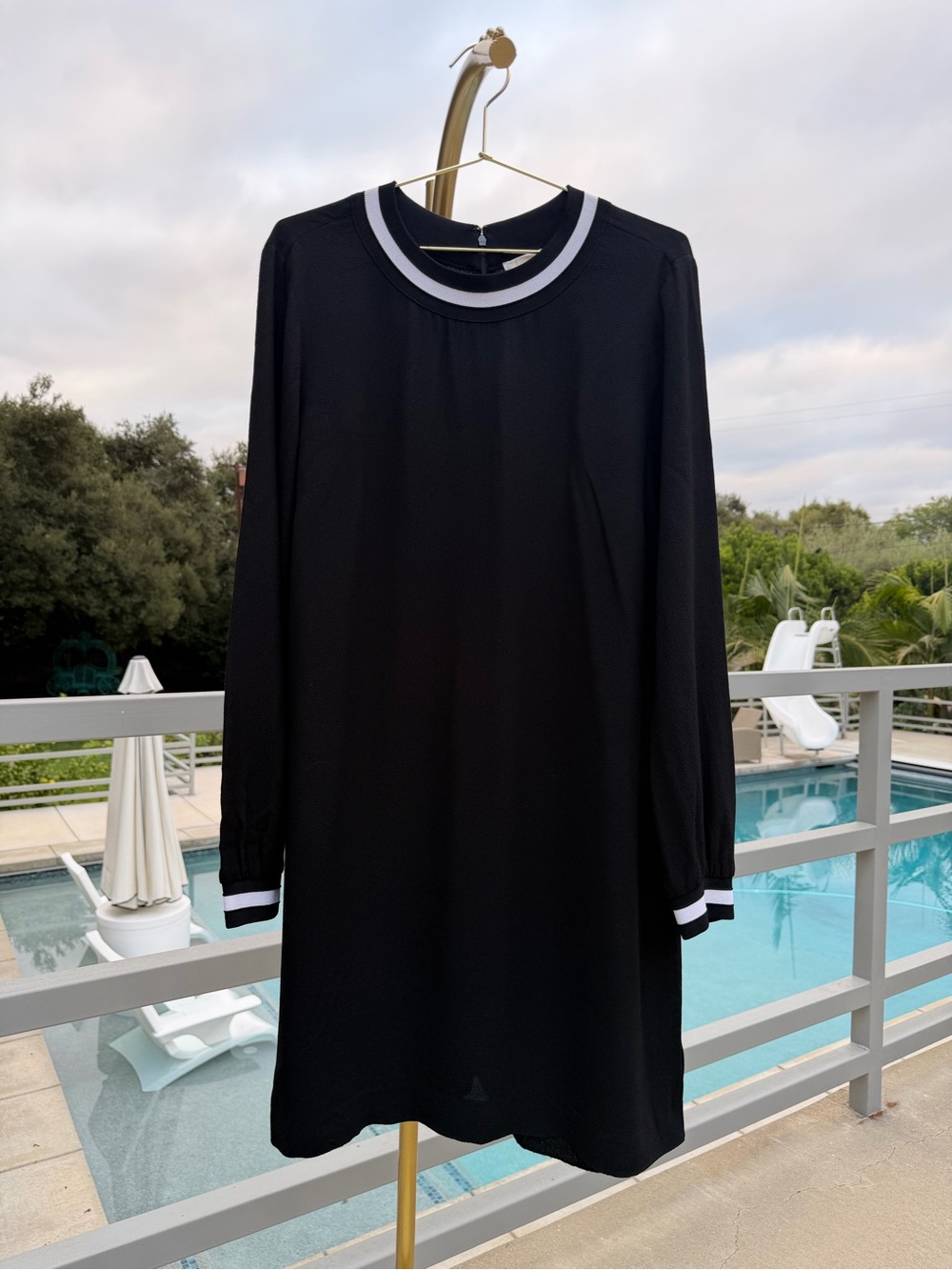 MICHAEL Michael Kors Black Dress with White Trim